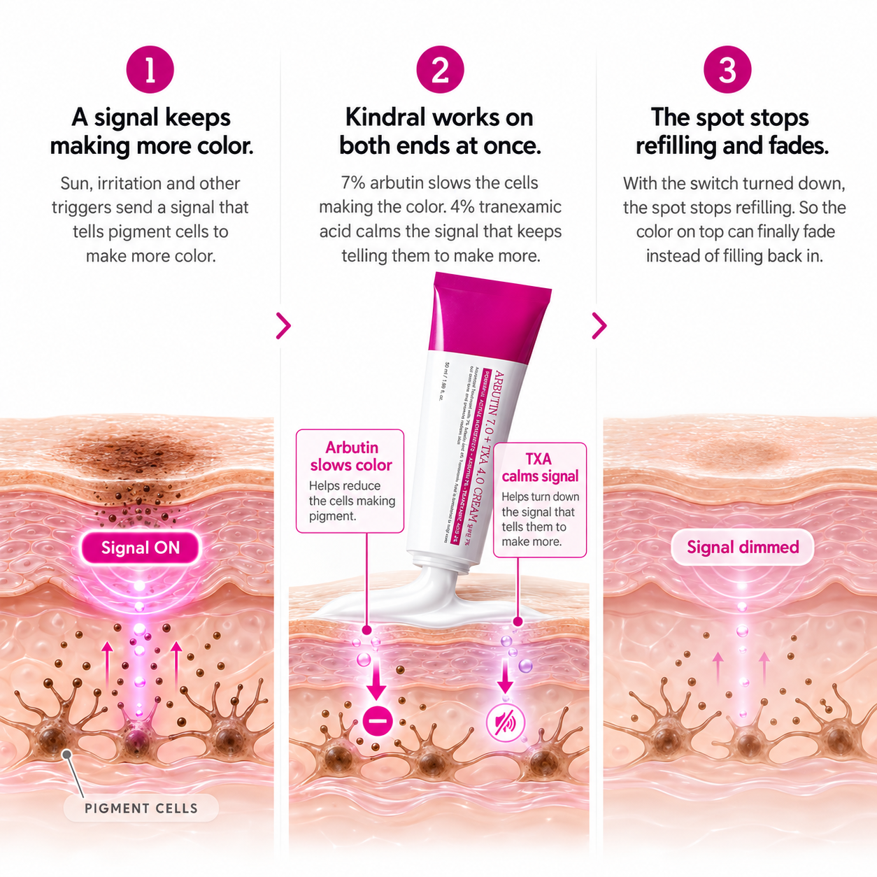 Fade the Spot. Stop It From Refilling.