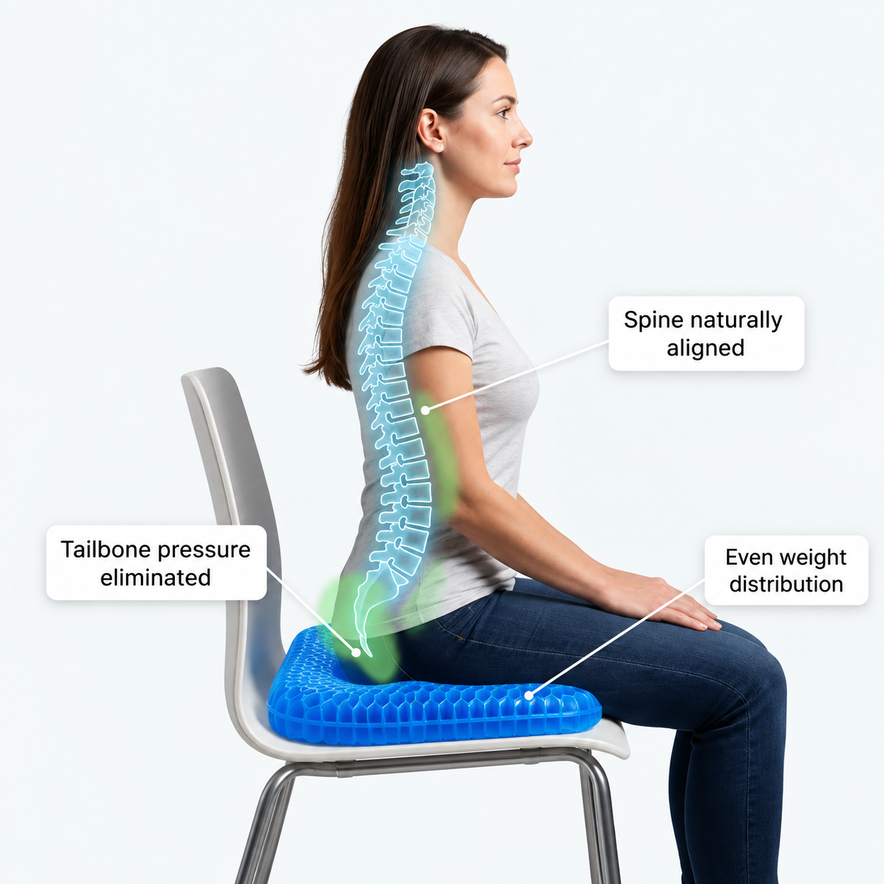 The Gel Cushion That Lets Your Tailbone Float